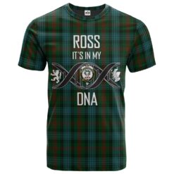 Ross Hunting 01 Clan DNA In Me Tartan Crest T-Shirt