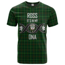 Ross Hunting 02 Clan DNA In Me Tartan Crest T-Shirt