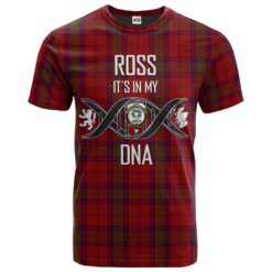 Ross Old Clan DNA In Me Tartan Crest T-Shirt