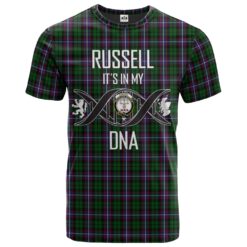 Russell Clan DNA In Me Tartan Crest T-Shirt