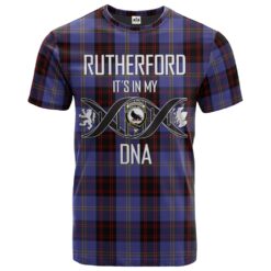 Rutherford Clan DNA In Me Tartan Crest T-Shirt