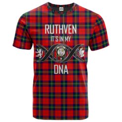 Ruthven Modern Clan DNA In Me Tartan Crest T-Shirt
