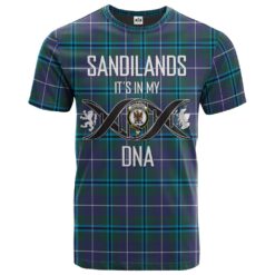 Sandilands Clan DNA In Me Tartan Crest T-Shirt