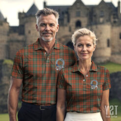 Scott Ancient Clan Tartan Polo with Crest - Authentic Scottish Apparel
