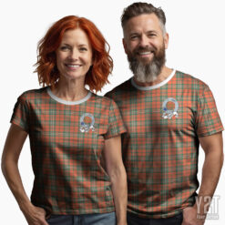 Scott Ancient Scottish Tartan T-shirt with Crest – Authentic Clan Apparel