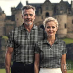 Scott Black White Ancient Scottish Clan Tartan Polo Shirt - Authentic Heritage Apparel