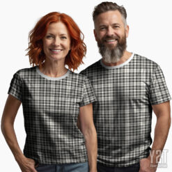 Scott Black White Ancient Scottish Tartan T-shirt – Authentic Clan Apparel