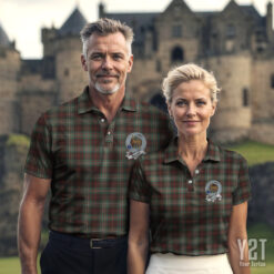 Scott Brown Ancient Clan Tartan Polo with Crest - Authentic Scottish Apparel