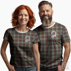 Scott Brown Ancient Scottish Tartan T-shirt with Crest – Authentic Clan Apparel