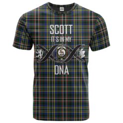 Scott Green Modern Clan DNA In Me Tartan Crest T-Shirt