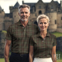 Scott Green Weathered Scottish Clan Tartan Polo Shirt - Authentic Heritage Apparel