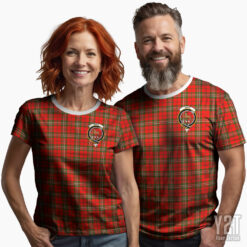 Scott Modern Scottish Tartan T-shirt with Crest – Authentic Clan Apparel