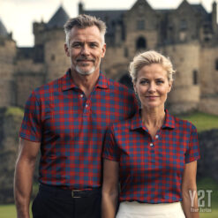 Scottish Galloway Red Scottish Clan Tartan Polo Shirt - Authentic Heritage Apparel