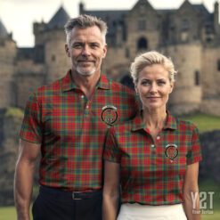 Scottish MacLean of Duart Modern Clan Tartan Polo with Crest - Authentic Scottish Apparel