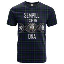 Sempill Clan DNA In Me Tartan Crest T-Shirt