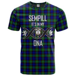 Sempill Modern Clan DNA In Me Tartan Crest T-Shirt