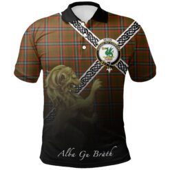 Seton Hunting Modern Polo Shirts Tartan Crest Celtic Scotland Lion