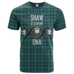 Shaw Ancient Clan DNA In Me Tartan Crest T-Shirt