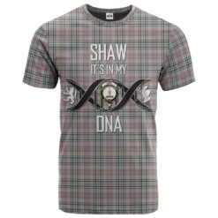 Shaw Dress Clan DNA In Me Tartan Crest T-Shirt