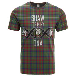 Shaw Green Modern Clan DNA In Me Tartan Crest T-Shirt