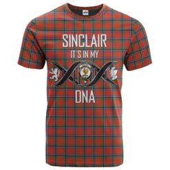 Sinclair Ancient Clan DNA In Me Tartan Crest T-Shirt
