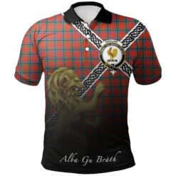 Sinclair Ancient Polo Shirts Tartan Crest Celtic Scotland Lion
