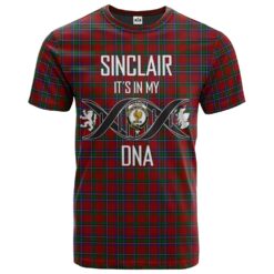 Sinclair Clan DNA In Me Tartan Crest T-Shirt
