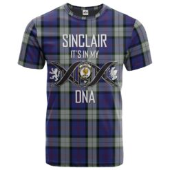 Sinclair Dress Clan DNA In Me Tartan Crest T-Shirt