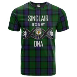 Sinclair Hunting 02 Clan DNA In Me Tartan Crest T-Shirt