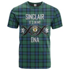 Sinclair Hunting Ancient Clan DNA In Me Tartan Crest T-Shirt
