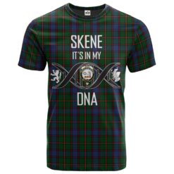 Skene 01 Clan DNA In Me Tartan Crest T-Shirt