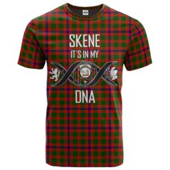 Skene Modern Clan DNA In Me Tartan Crest T-Shirt