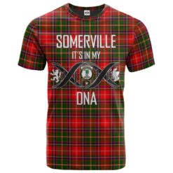 Somerville Modern Clan DNA In Me Tartan Crest T-Shirt