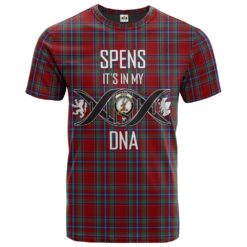 Spens Clan DNA In Me Tartan Crest T-Shirt