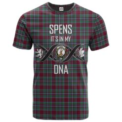 Spens (Spence) Clan DNA In Me Tartan Crest T-Shirt