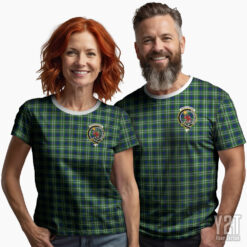 Spottiswood Scottish Tartan T-shirt with Crest – Authentic Clan Apparel
