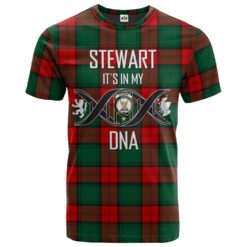 Stewart Atholl Modern Clan DNA In Me Tartan Crest T-Shirt