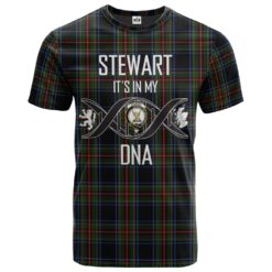 Stewart Black 02 Clan DNA In Me Tartan Crest T-Shirt