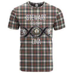 Stewart Dress Ancient Clan DNA In Me Tartan Crest T-Shirt