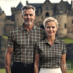 Stewart Dress Ancient Scottish Clan Tartan Polo Shirt - Authentic Heritage Apparel