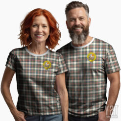 Stewart Dress Ancient Scottish Tartan T-shirt with Crest – Authentic Clan Apparel