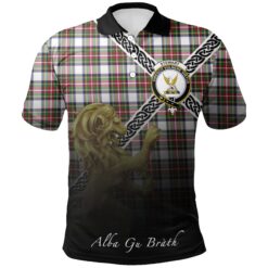 Stewart Dress Modern Polo Shirts Tartan Crest Celtic Scotland Lion