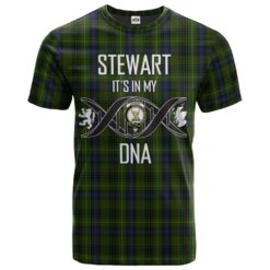 Stewart Hunting Clan DNA In Me Tartan Crest T-Shirt