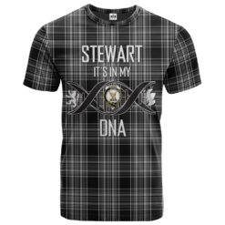 Stewart Mourning 02 Clan DNA In Me Tartan Crest T-Shirt