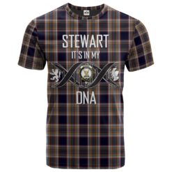 Stewart Navy Clan DNA In Me Tartan Crest T-Shirt