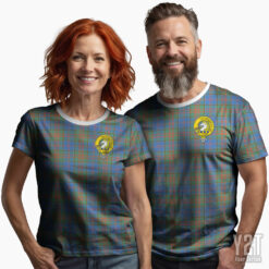 Stewart of Appin Hunting Ancient Scottish Tartan T-shirt with Crest – Authentic Clan Apparel