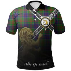 Stewart of Appin Hunting Modern Polo Shirts Tartan Crest Celtic Scotland Lion