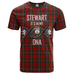 Stewart of Fingask Clan DNA In Me Tartan Crest T-Shirt