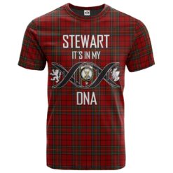 Stewart of Galloway 01 Clan DNA In Me Tartan Crest T-Shirt