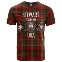 Stewart of Galloway 02 Clan DNA In Me Tartan Crest T-Shirt